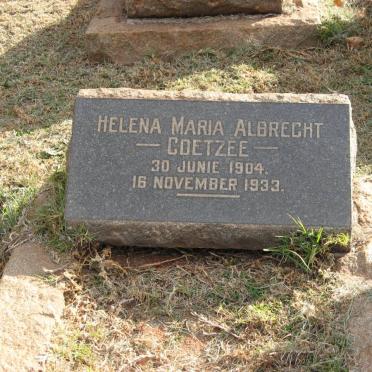 COETZEE Helena Maria Albrecht 1904-1933