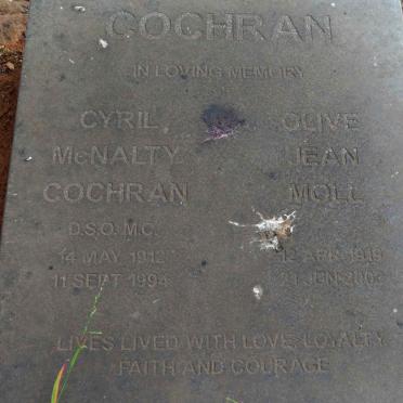 COCHRAN Cyril McNalty 1912-1994 &amp; Olive Jean MOLL 1919-2003