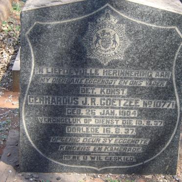 COETZEE Gerhardus J.R. 1904-1937