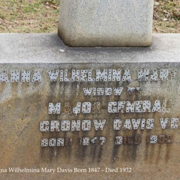 DAVIS Anna Wilhelmina Mary 1847-1932