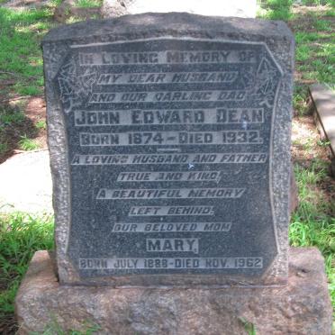 DEAN John Edward 1874-1932 &amp; Mary 1888-1962