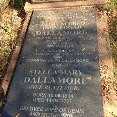 DALLAMORE Denis Alfred John Edgar 1907-1970 &amp; Stella Mary BUTTEMER 1914-1997