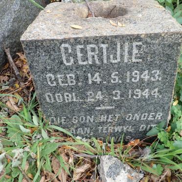 DOUBELL Annie Catherine Ellizabeth nee PETTET 1872-1921 :: DOUBELL Robert William Pettet 1915-1953 :: DOUBELL Gertjie 1943-1944