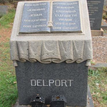 DELPORT Jeremiah Jesaja 1881-1939 &amp; Susanna Catharina Elizabeth VISAGIE 1891-1963