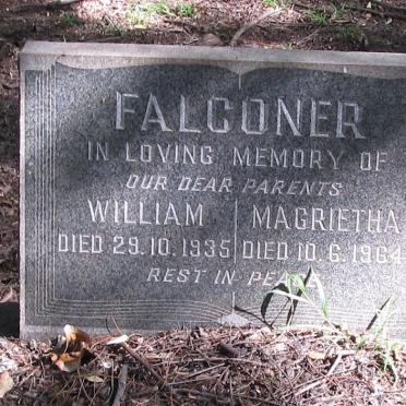 FALCONER William -1935 &amp; Magrietha -1964