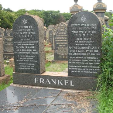 FRANKEL Jacob 1866-1930 &amp; Mathilda 1876-1960