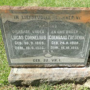 FOURIE Lucas Cornelius 1863-1926 :: FOURIE Coenraad Frederik 1908-1951