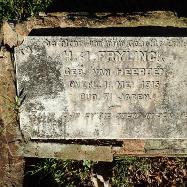 FRYLINCK H.H. nee VAN HEERDEN -1915