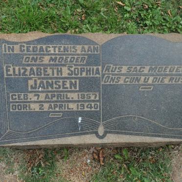 JANSEN Elizabeth Sophia 1857-1940