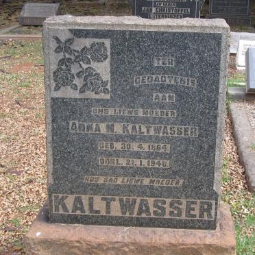 KALTWASSER Anna M. 1864-1940