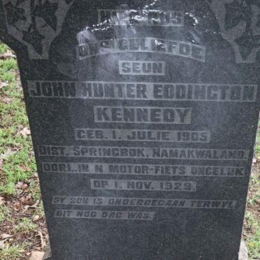 KENNEDY John Hunter Eddington 1905-1929