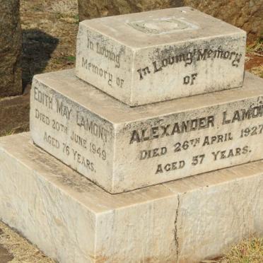 LAMONT Alexander -1927 &amp; Edith May -1949