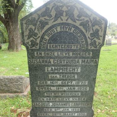 LAMPRECHT Jacobus Johannes 1869-1932 &amp; Susanna Gertruida Maria THERON 1875-1926