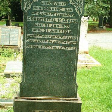 LEACH Christoffel P. 1907-1938