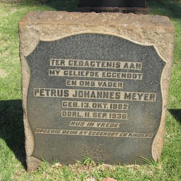 MEYER Petrus Johannes 1882-1936