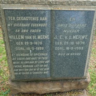 MERWE Willem, van de 1870-1939 &amp; J.E. 1874-1955
