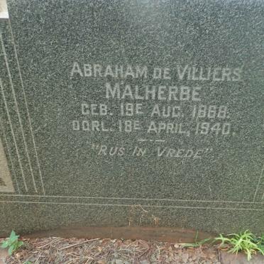 MALHERBE Abraham de Villiers 1868-1940