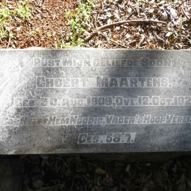 MAARTENS Choert 1909-1921
