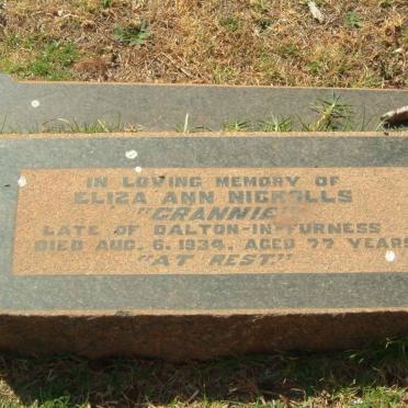 NICHOLLS Eliza Ann -1934