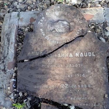 NAUDE Anna Johanna nee WOLVAARDT -1914 :: ? Moeder -1924