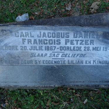 PETZER Carl Jacobus Daniel Francois 1867-1944