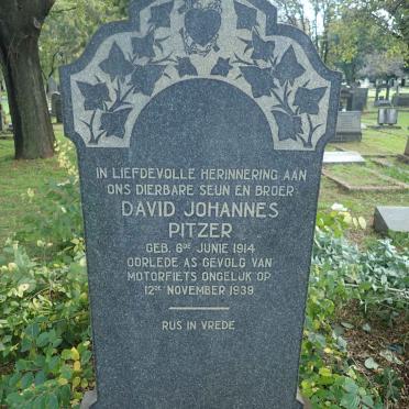 PITZER David Johannes 1914-1939