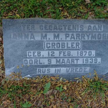 PARRYMORE Anna M.M. nee GROBLER 1870-1939