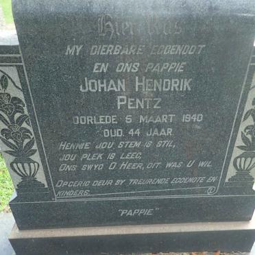 PENTZ Johan Hendrik -1940