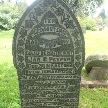 PEYPER Jan G. 1851-1927 &amp; Catharina Wilhelmina 1856-1948