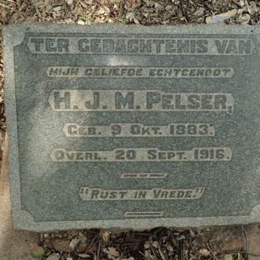 PELSER H.J.M. 1883-1916