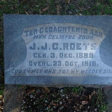 ROETS J.J.G. 1889-1918
