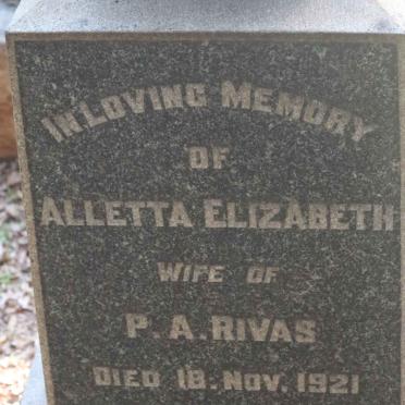 RIVAS Alletta Elizabeth -1921