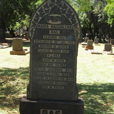 RAS Pieter Jacobus 1859-1949 &amp; Maria Magdalena 1862-1922
