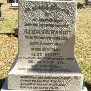 RANDT Alida, du -1930 :: DU RANDT Mabel -1938