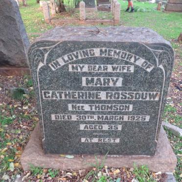 ROSSOUW Mary Catherine nee THOMSON -1925