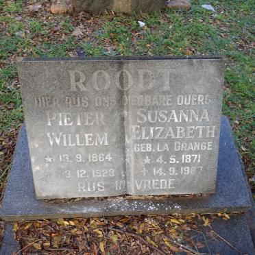 ROODT Pieter Willem 1864-1923 &amp; Susanna Elizabeth LA GRANGE 1871-1967