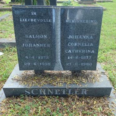 SCHNETLER Salmon Johannes 1872-1939 &amp; Johanna Cornelia Catherina 1877-1980