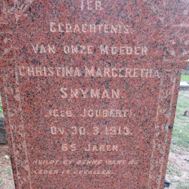 SNYMAN Christina Margeretha nee JOUBERT -1913