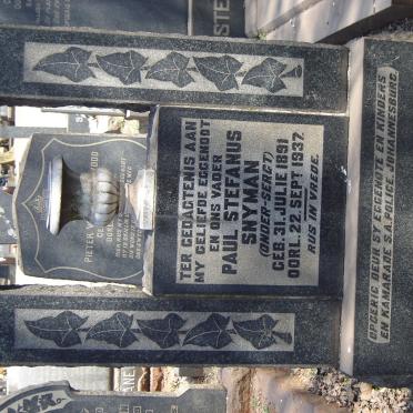 SNYMAN Paul Stefanus 1891-1937