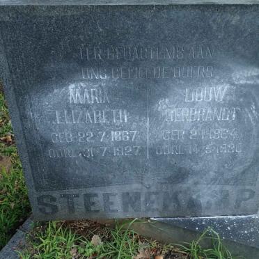 STEENEKAMP Douw Gerbrandt 1864-1930 &amp; Maria Elizabeth 1867-1927