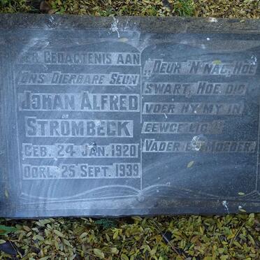 STROMBECK Johan Alfred 1920-1939