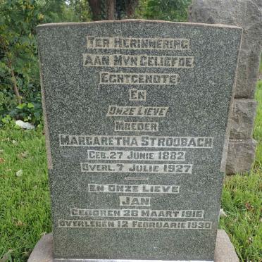 STROOBACH Margaretha 1882-1927 :: STROOBACH Jan 1916-1930