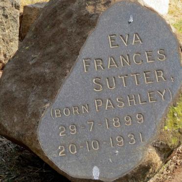 SUTTER Eva Frances nee PASHLEY 1899-1931
