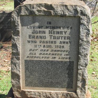 TRUTER John Henry Brand -1928