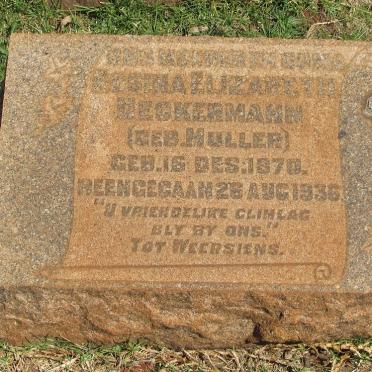 UECKERMANN Gesina Elizabeth nee MULLER 1870-1936