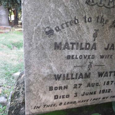 WATT Matilda Jane 1871-1912 