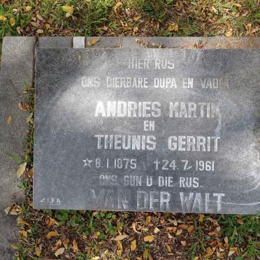 WALT Andries Martin, van der 1875-1961 :: VAN DER WALT Theunis Gerrit