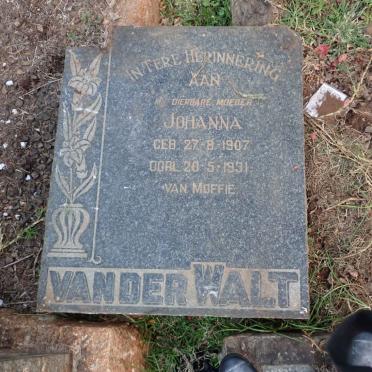 WALT Johanna, van der 1907-1931