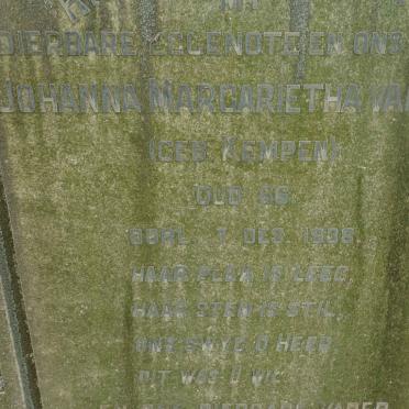 WYK Pieter Jacobus, van 1869-1940 &amp; Johanna Margaretha KEMPEN -1938