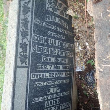 ZUITHOF Arend, SOBERING 1880-1948 &amp; Cornelia Engelina BRUYN 1883-1940